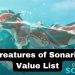 Creatures of Sonaria Value List